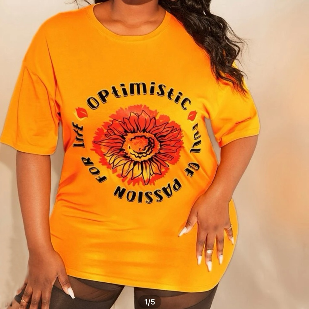 Orange graphic Tee